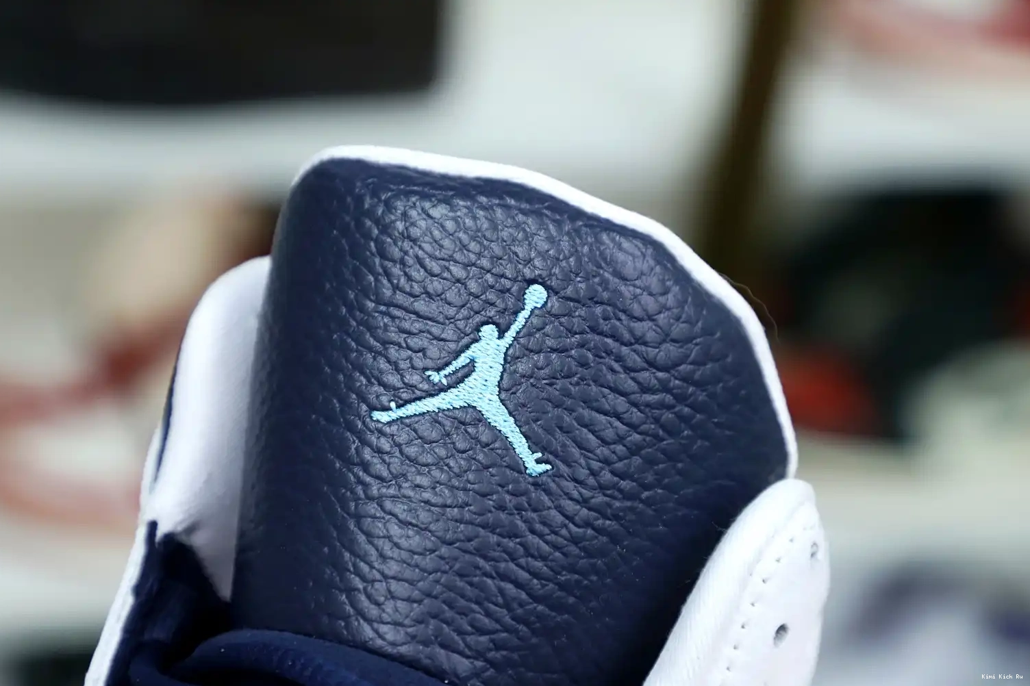AIR Kimikick POWDER RETRO WHITE OBSIDIAN 13 JORDAN 414571-144 BLUE 0728